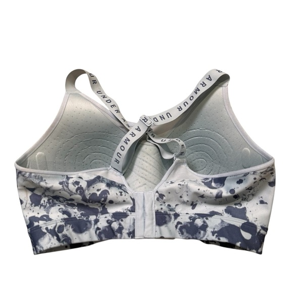 Under Armour 1X Blue Infinity High Printed Sports Bra - Picture 3 of 10